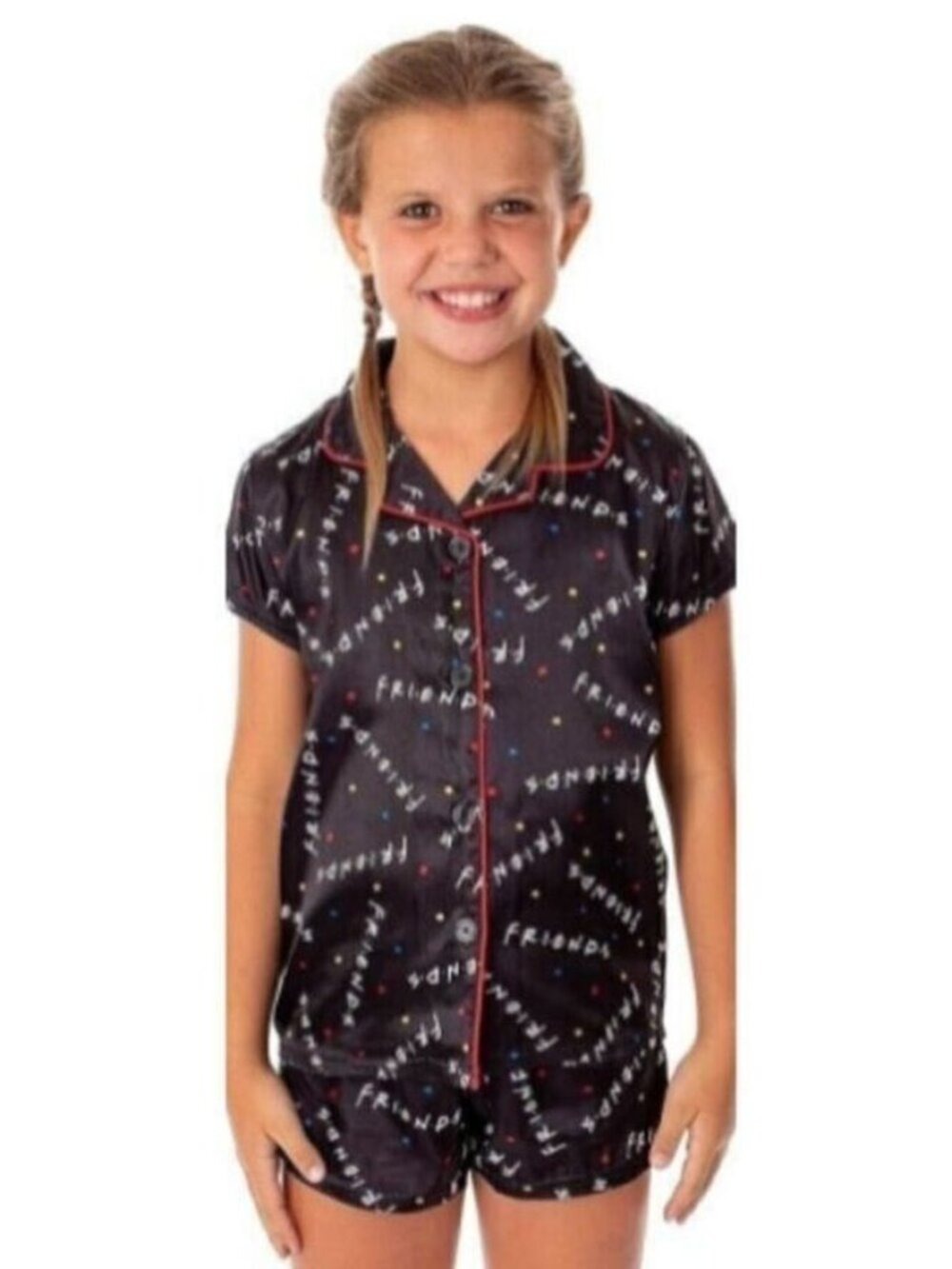 ✨Warner Bros. Friends Girls 3-Piece Pajama Set Size 12  NWT